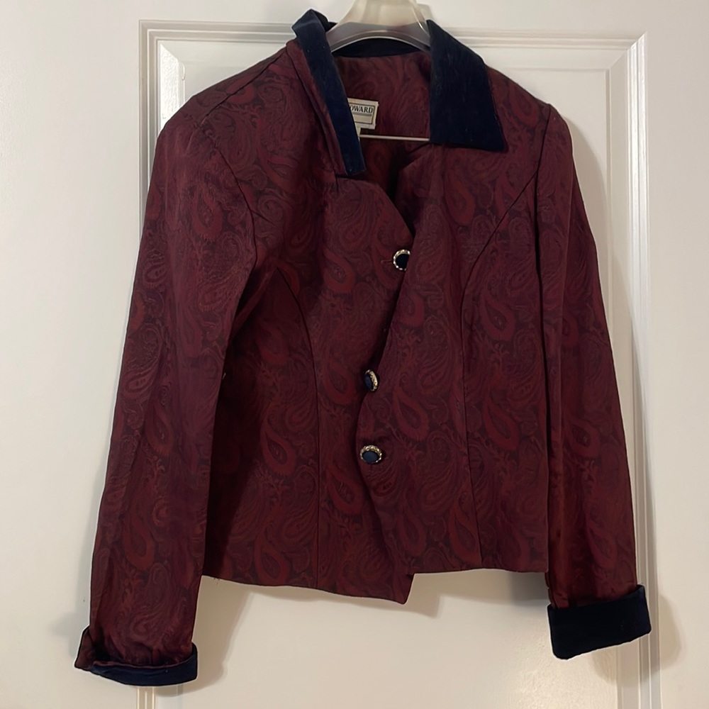 Maroon and Black Blazer